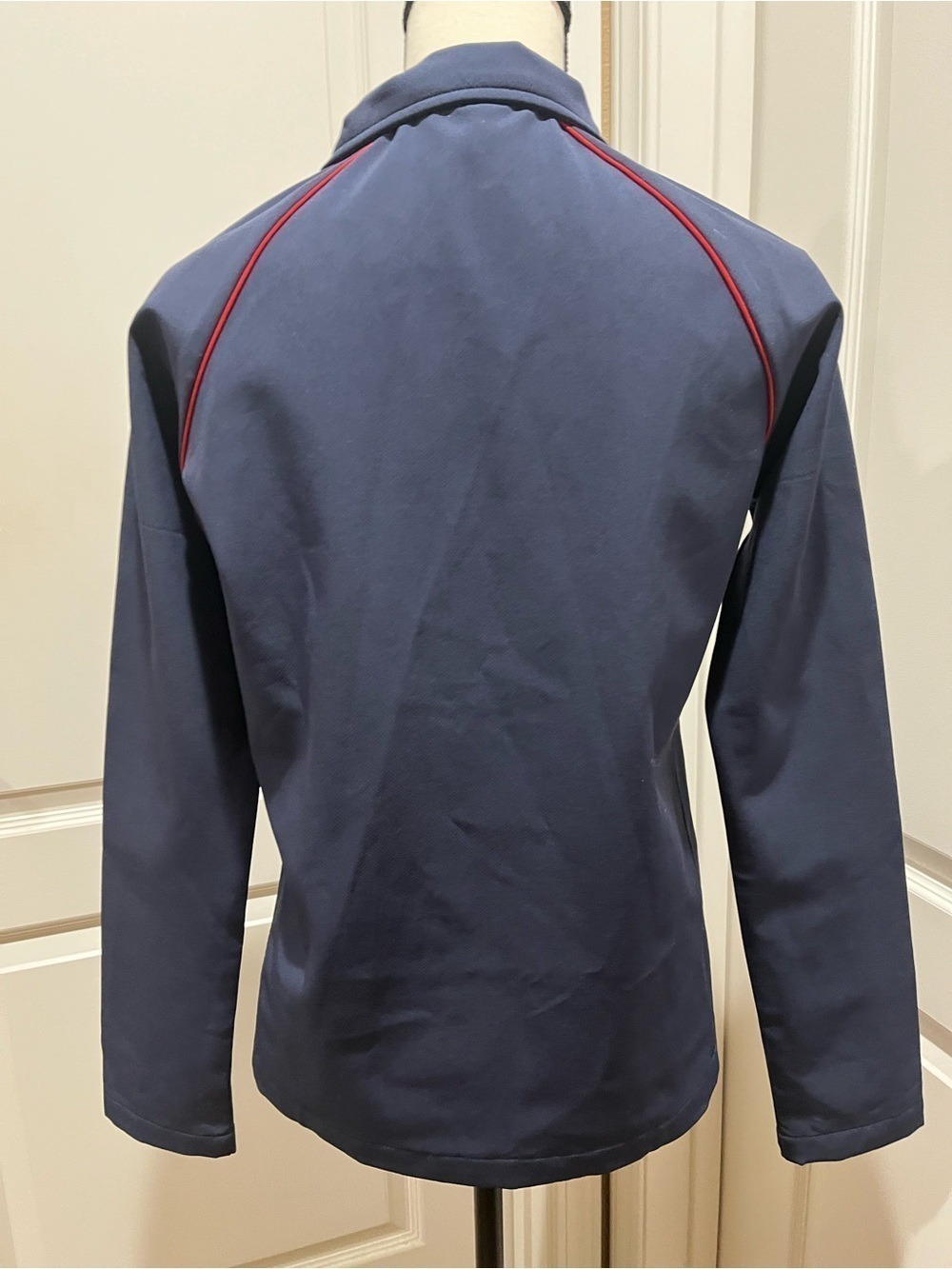 LACOSTE SPORT NAVY FULL ZIP PERFORMANCE WOMEN’s JACKET Size 36 - Picture 6 of 9